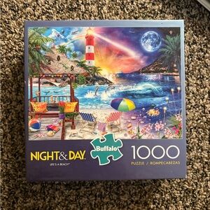 Buffalo David Bitton Night & Day Puzzle - Vibrant Beach Scene
